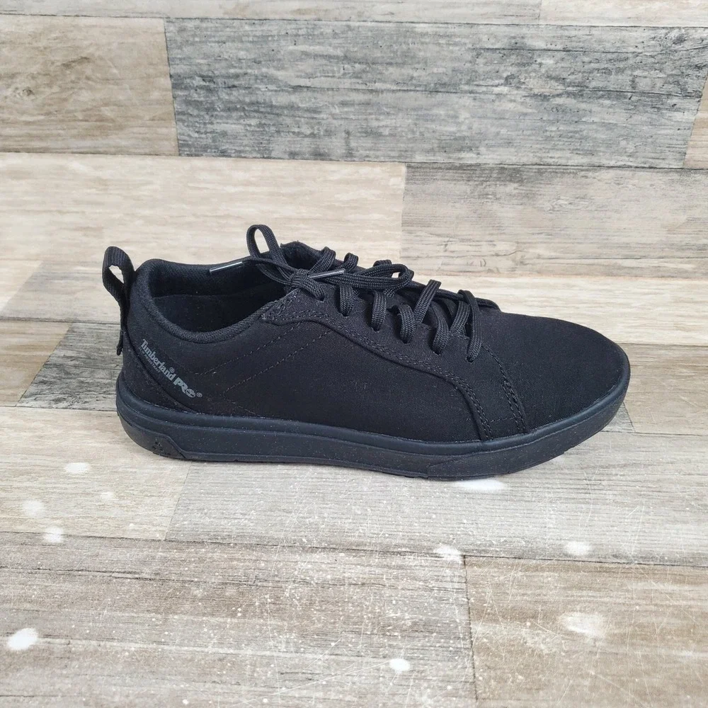 Timberland‎ PRO Burbank Oxford Soft Toe Shoes Womens Sz 6.5 Black Sneaker